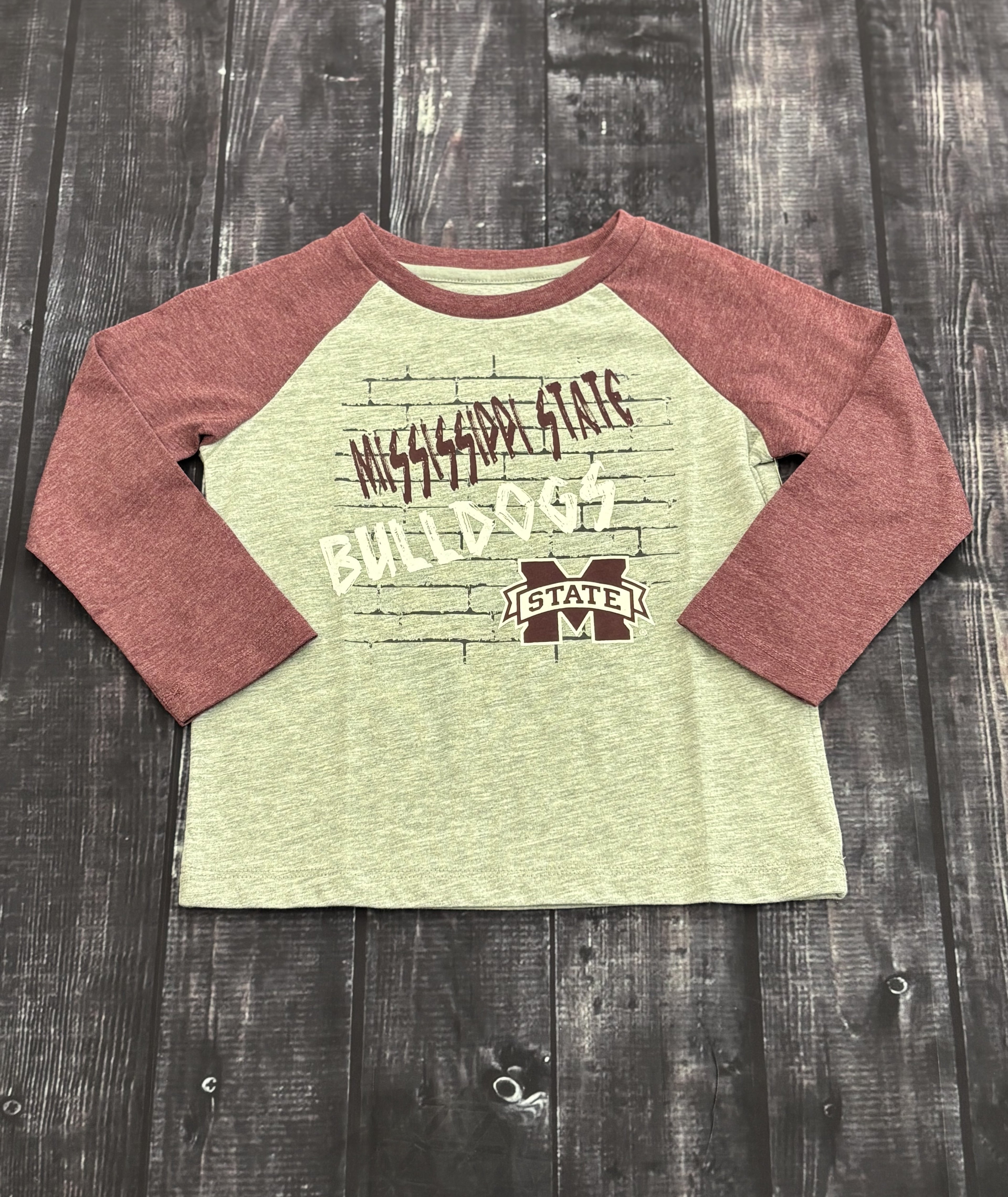 Toddler T-Shirt Raglan Long Sleeve East End Bricks M-State