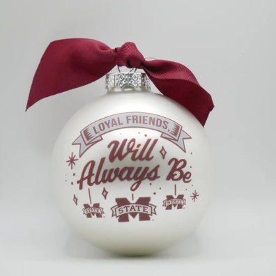 Ornament Bulldog Painted Live Bulldog Loyal Friends M-State