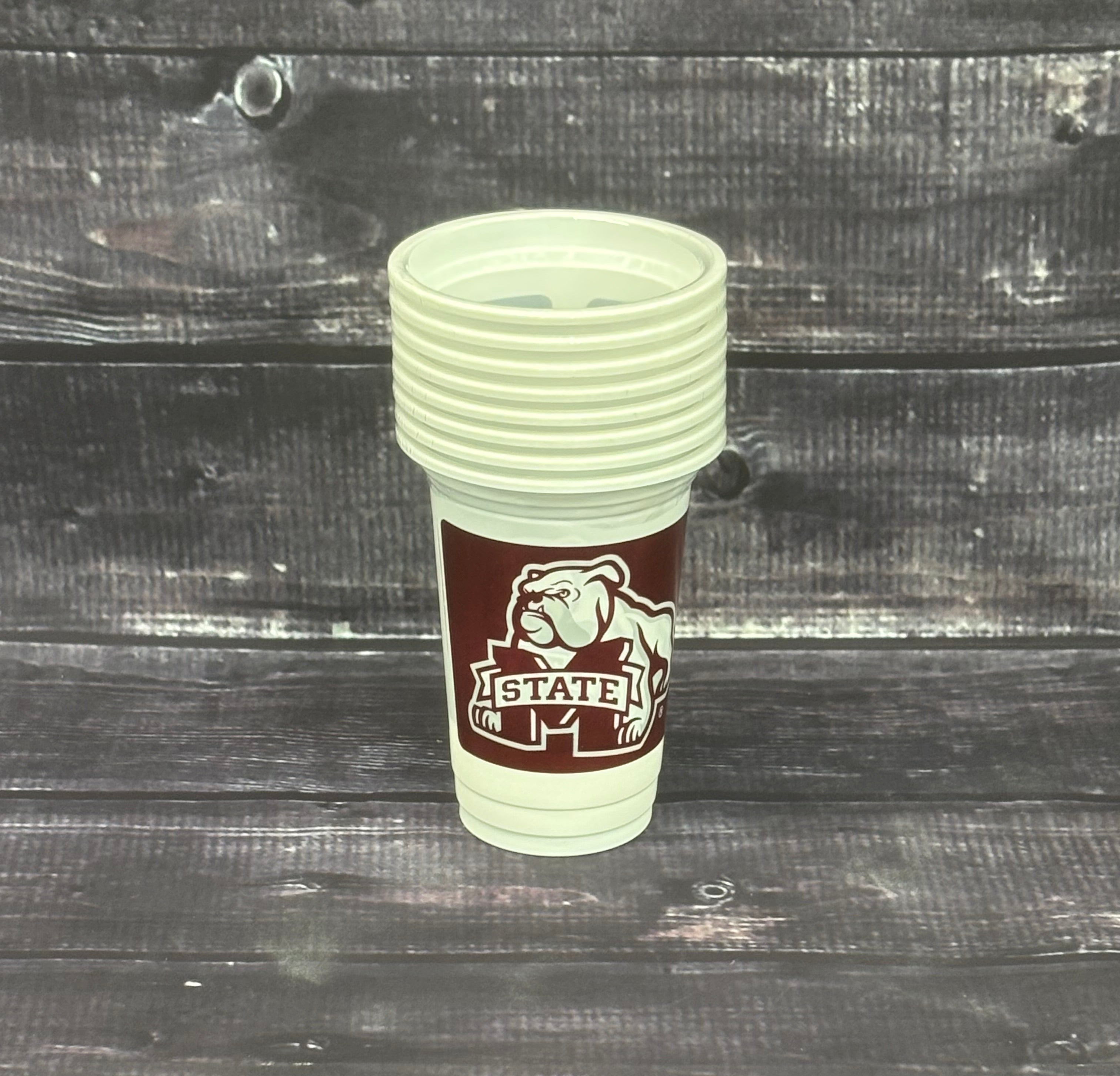 Tailgate Cups 16 oz. (8 Pack) Bulldog Silhouette