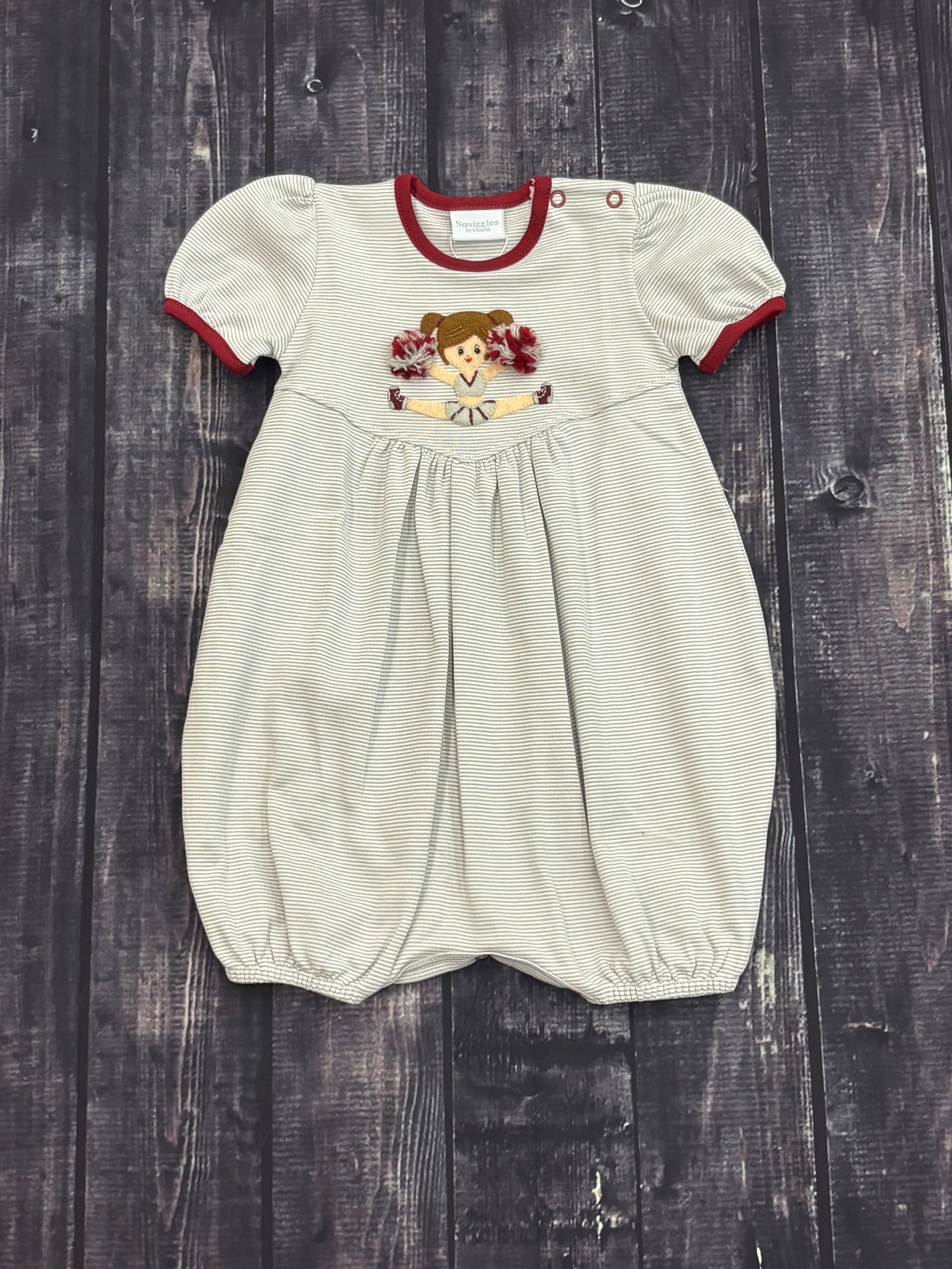 Infant Girls Bubble with Cheerleader