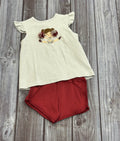 Toddler 2 Piece Short Set Girls Ruffle Sleeve