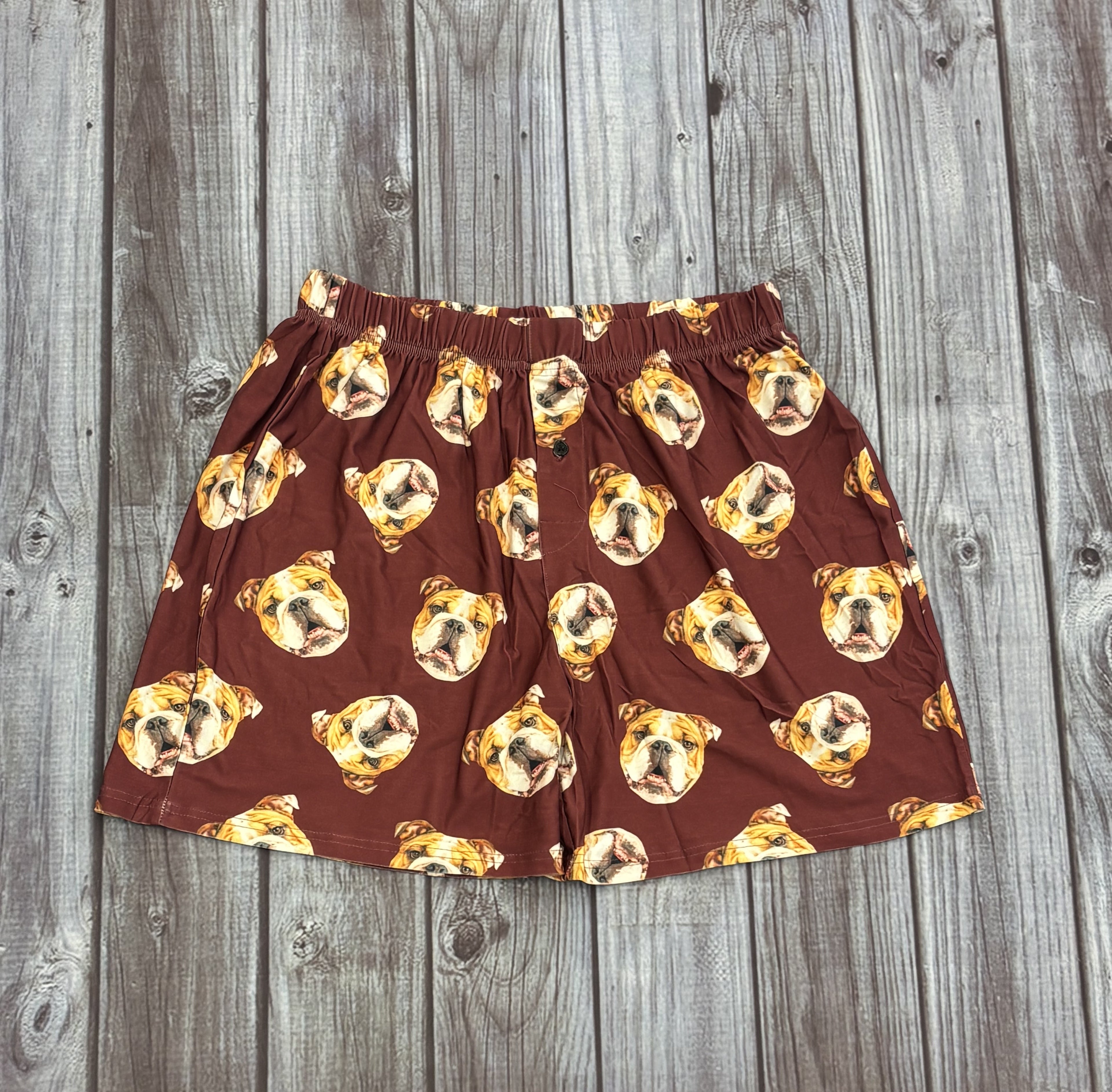 Short Lounge Bulldog Head All Over