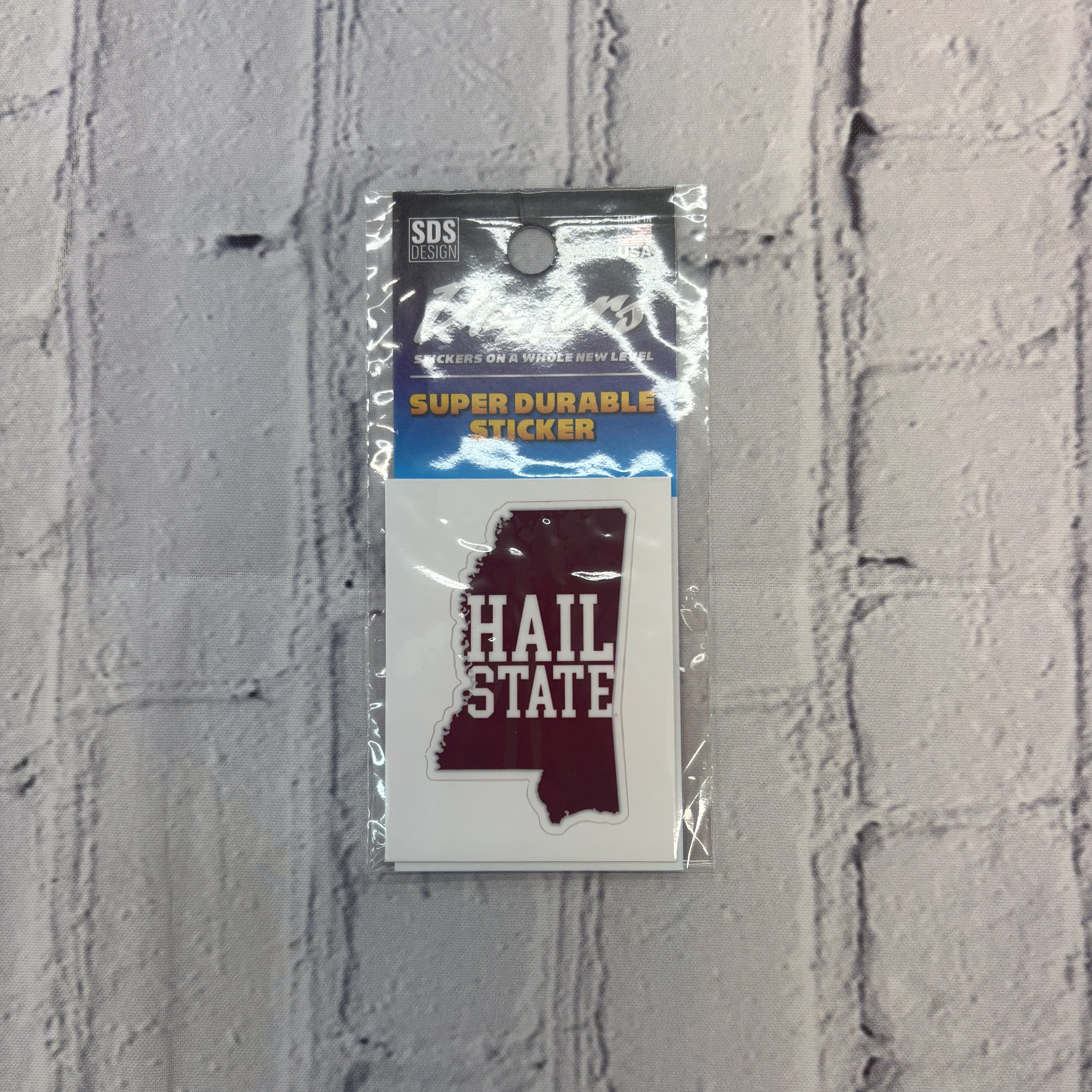 Sds Design Associates Auto Decal 2" Shape Of MS Hail State Dizzler