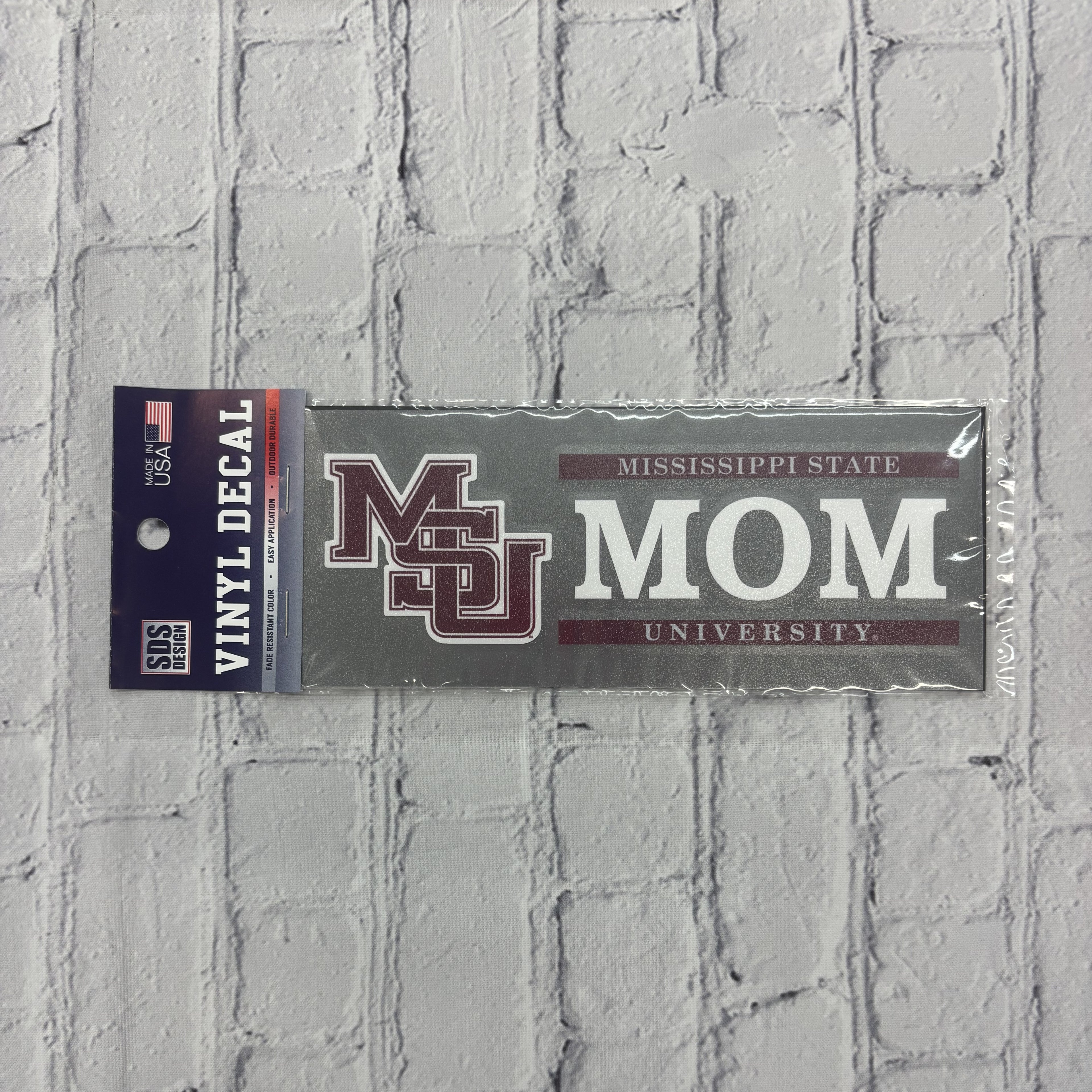 Auto Decal MSU Interlock Miss. State Mom