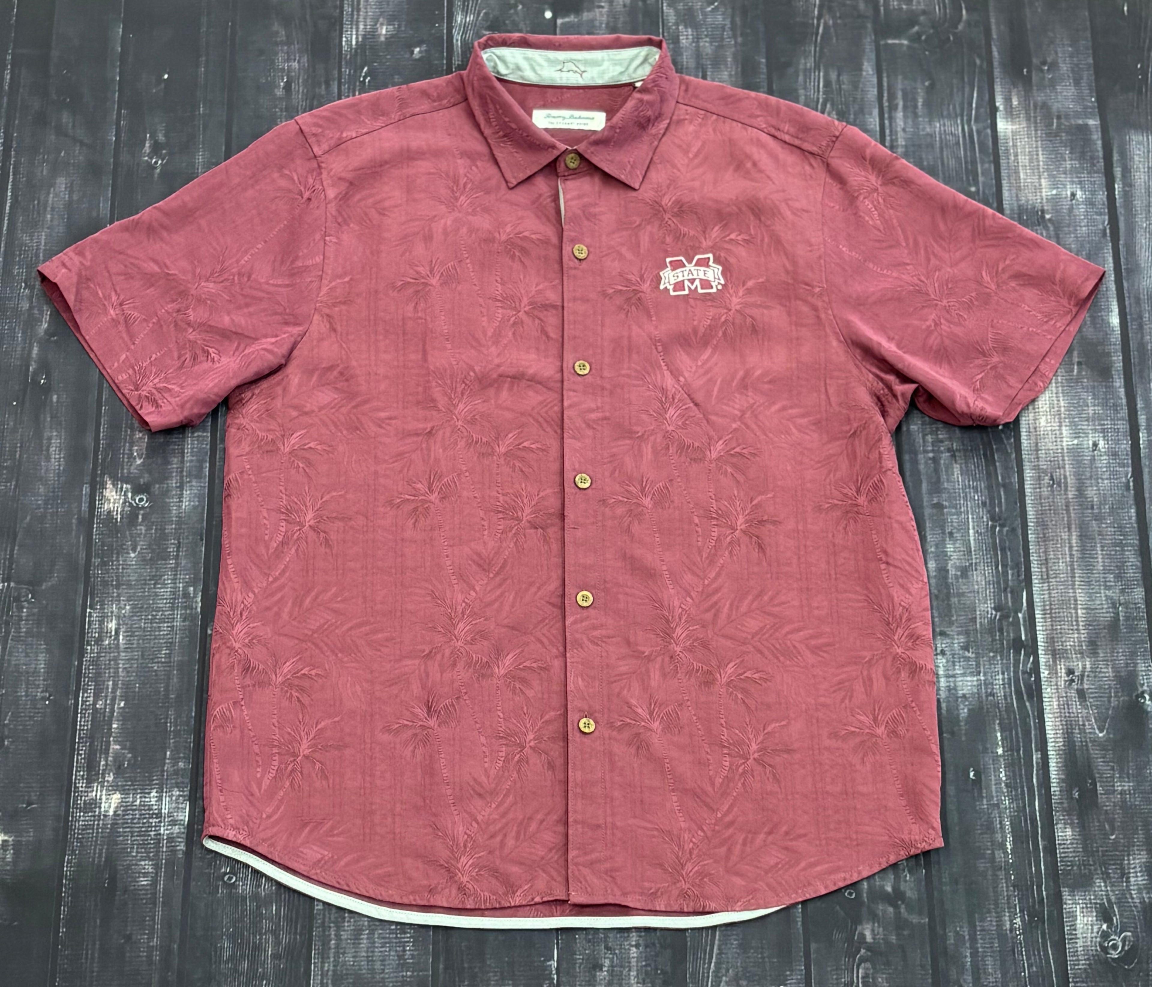 Tommy Bahama Shirt Vista Sport Coconut Point Palm M-State