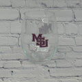 Wiox Enterprises L / Indigo Fallong Sleeve Home Glass Wine Stemlong Sleeve 15 Oz MSU Interlocked Repeat