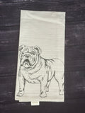 TeaTowel Bulldog Pride Flour Sack Standing Bulldog Sketch