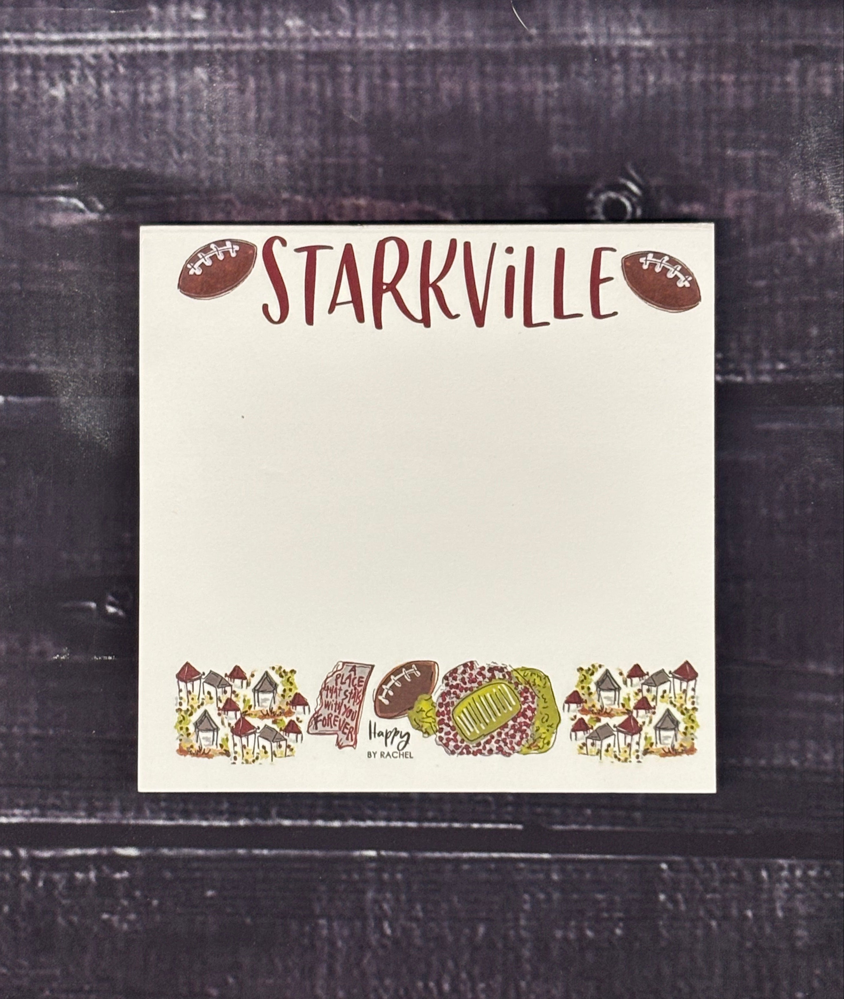 Square Notepad Starkville Football