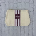 Desden By Landes, Inc. Pouch Canvas Christa Stripes Maroon M-State