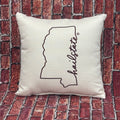 The Little Birdie/Varsity Pro, Inc. Home Pillow Shape Of MS Hail State Script