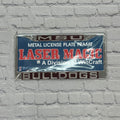 Auto License Plate Frame Metal MSU Over Bulldogs