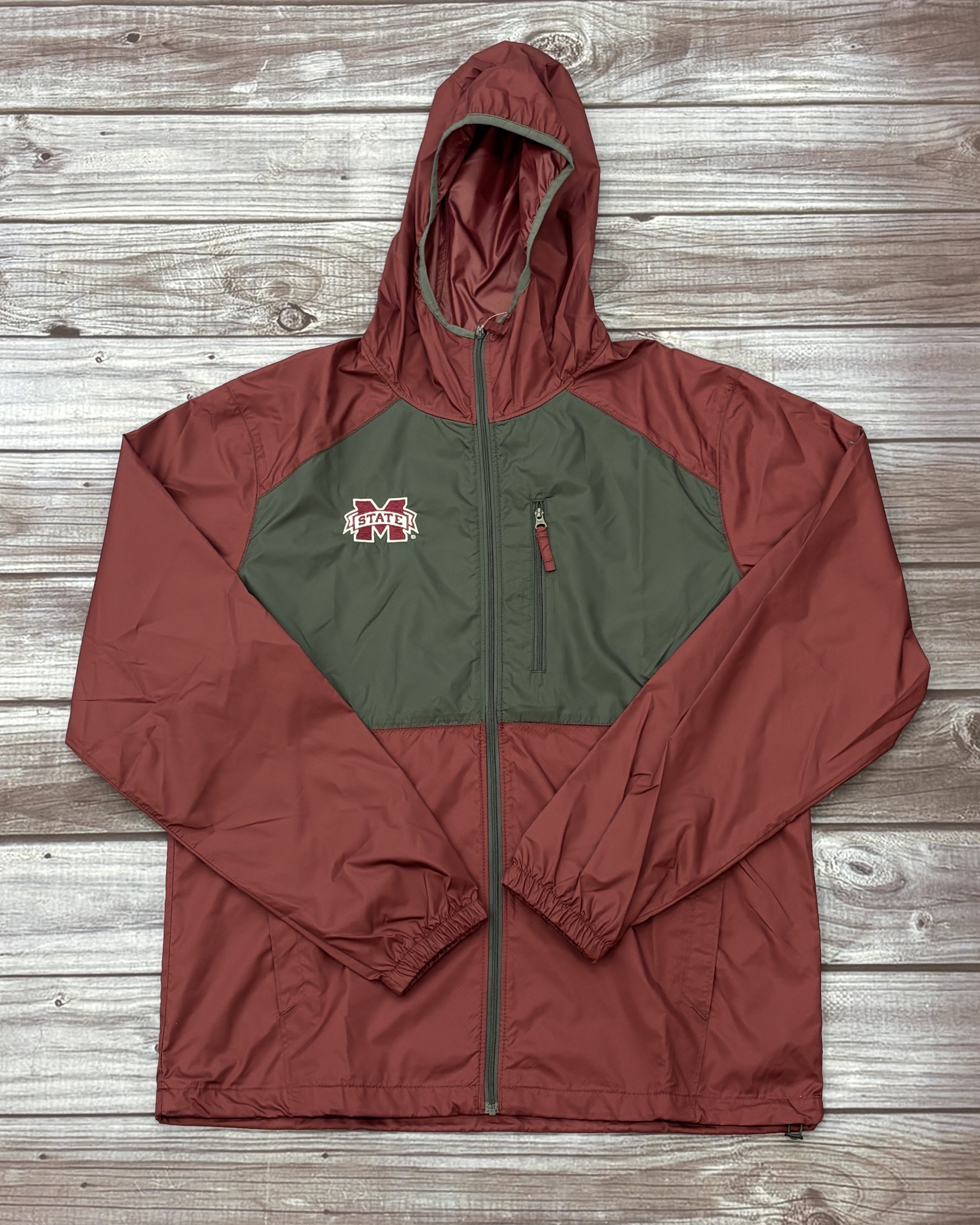 Jacket Men's Full Zip Hooded Flash Forward Windbreaker  M-State