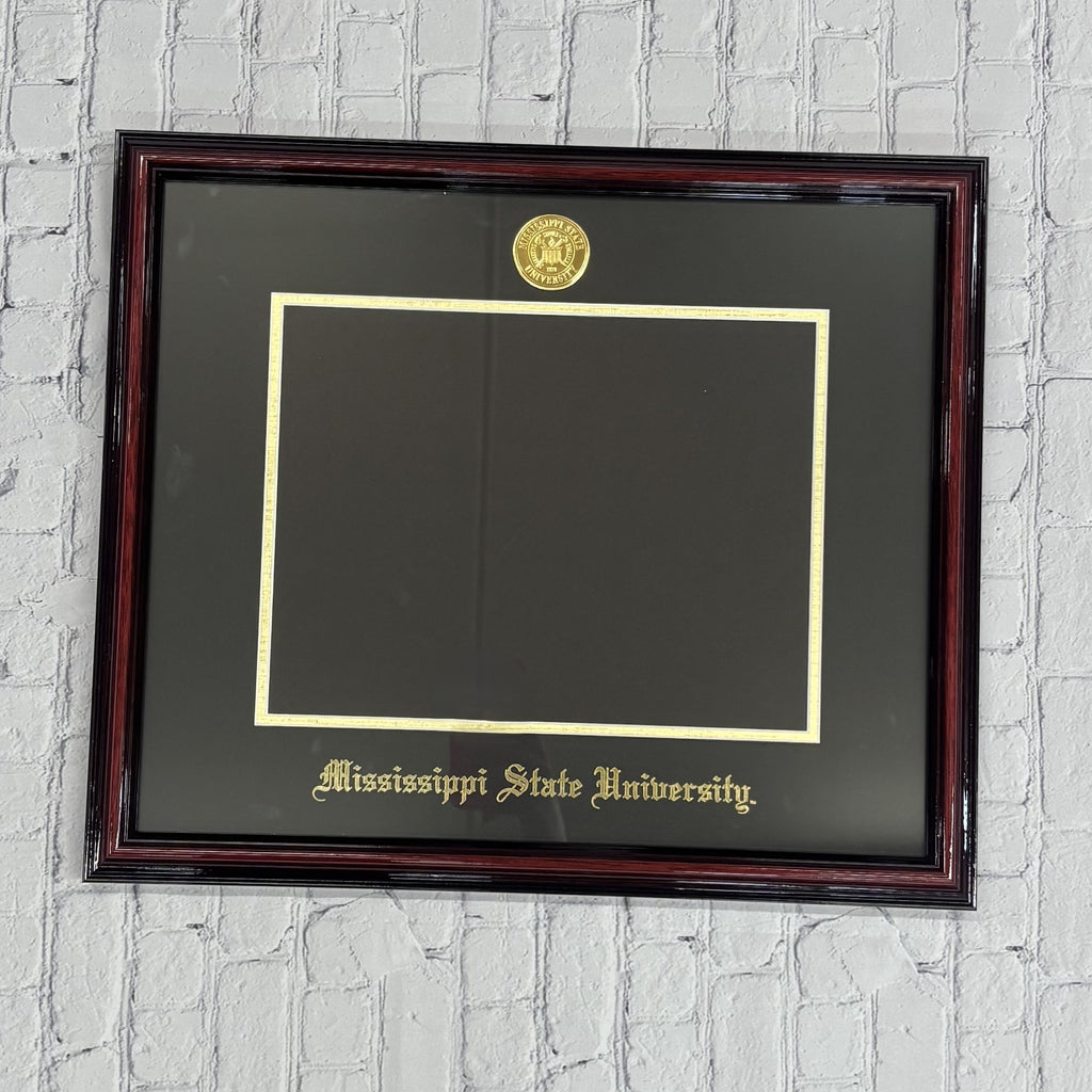 University Frames, Inc. Diploma Frame Petite Cherry Gold Medal Black Mat