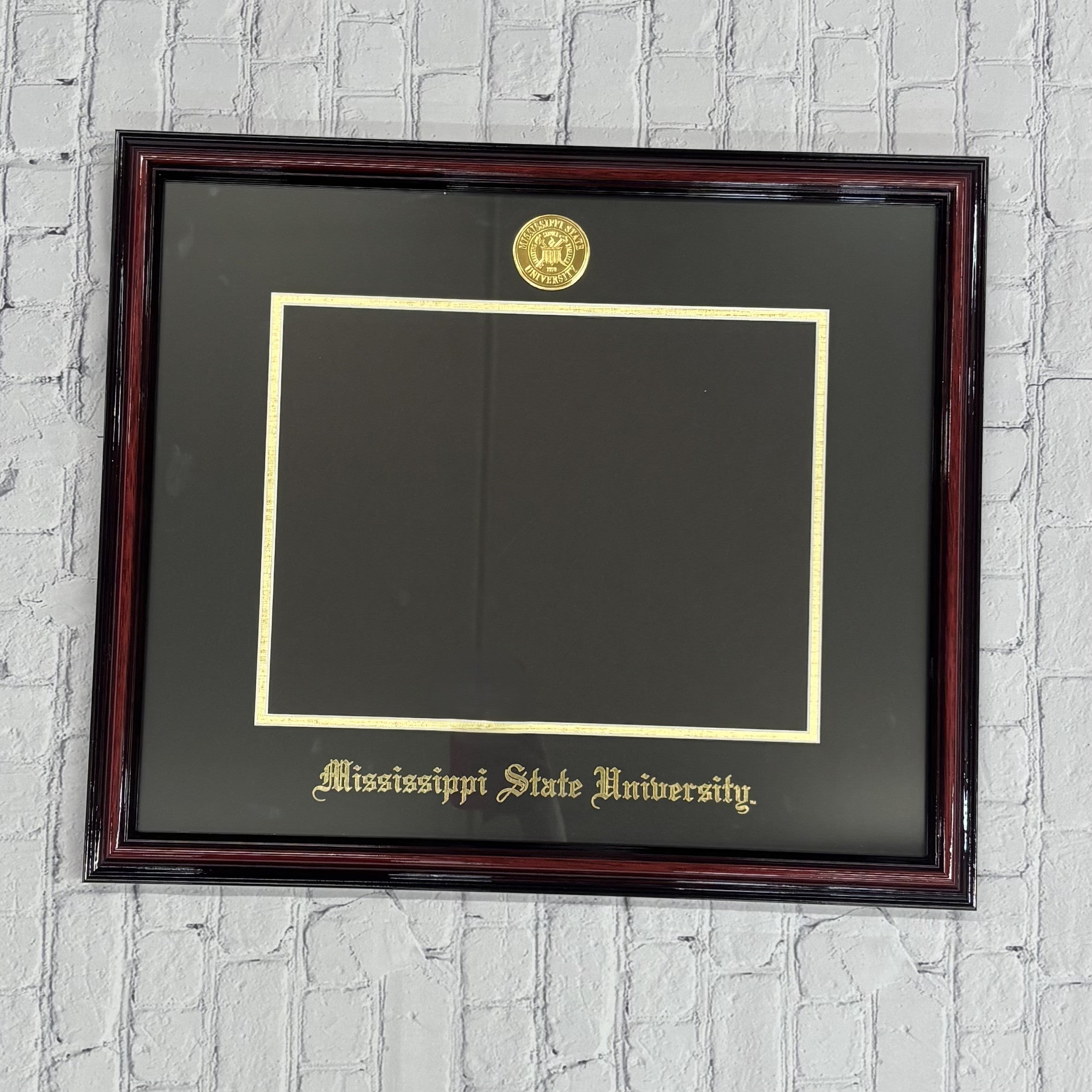 University Frames, Inc. Diploma Frame Petite Cherry Gold Medal Black Mat