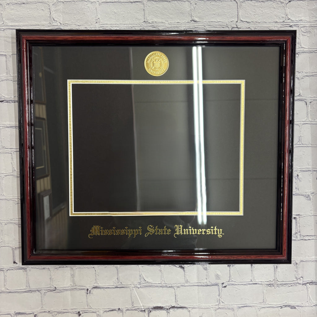 University Frames, Inc. Diploma Frame Petite Cherry Gold Medal Black Mat