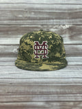 The Game Cap M-Over-S Maroon Digital Camo Adjustable