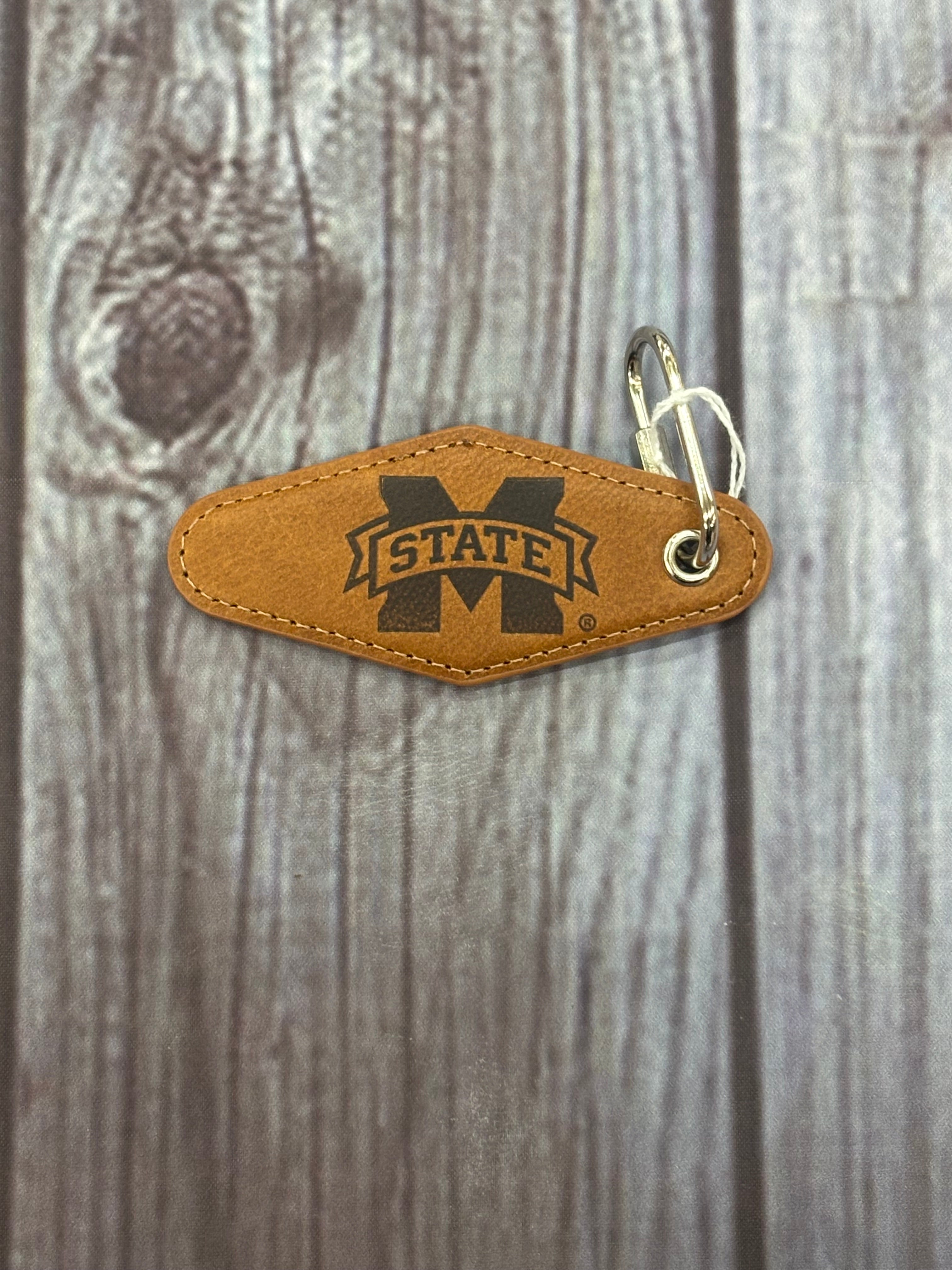 Divisions Of Zeppelin Products, Inc. Key Chain Fob Dmnd Emblemossed M-State Mississippi State Est 1878 Bulldogs