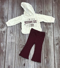 Baby 2 Piece Pant & Long Sleeve Hooded T-Shirt I'm A Mississippi State Girl