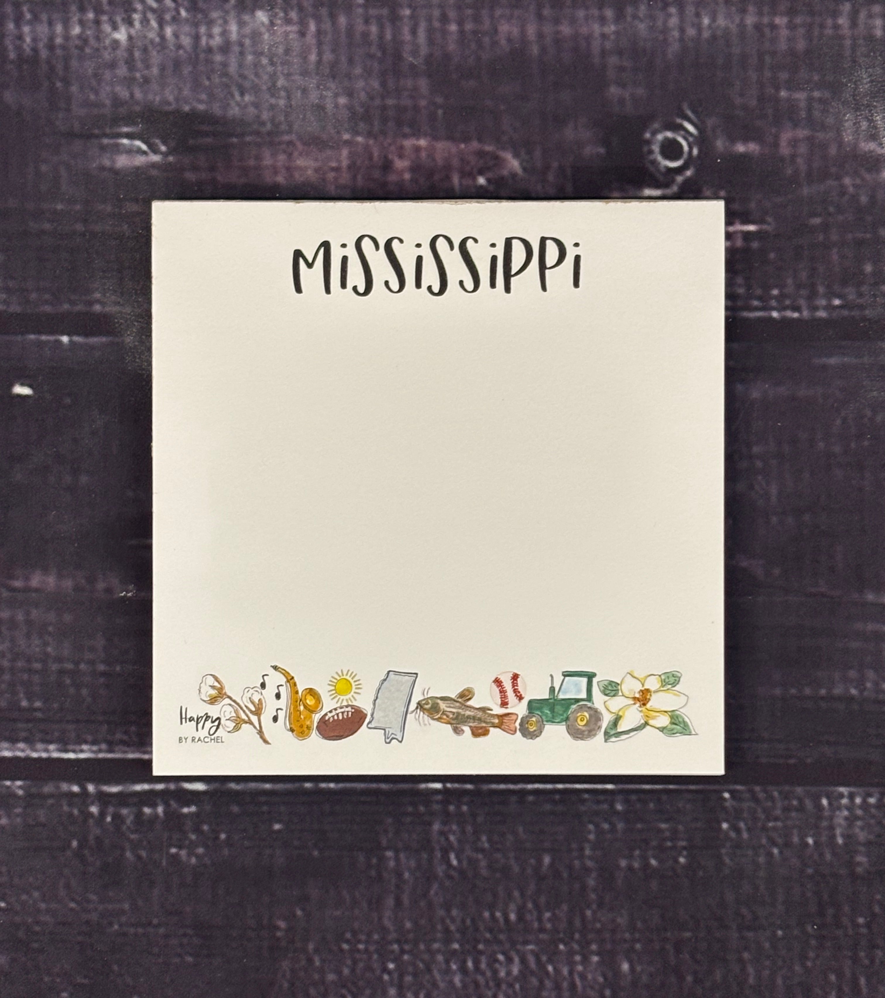 Square Notepad Mississippi