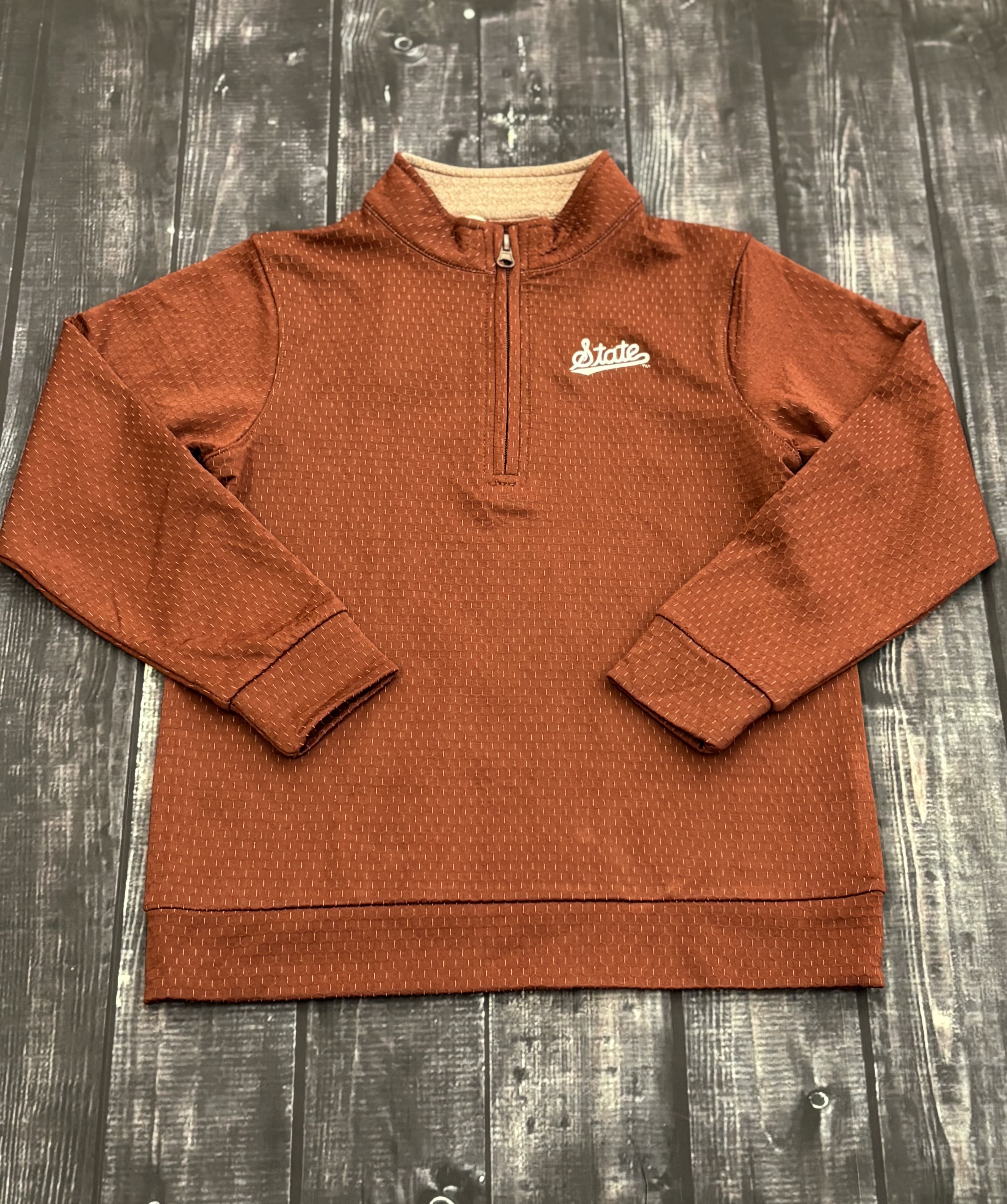 Youth Pullover Sterling Honeycomb Layer Script State