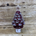 Santa's Workshop, Inc.Christmas Night Light Tree Maroon Silver Star M-State