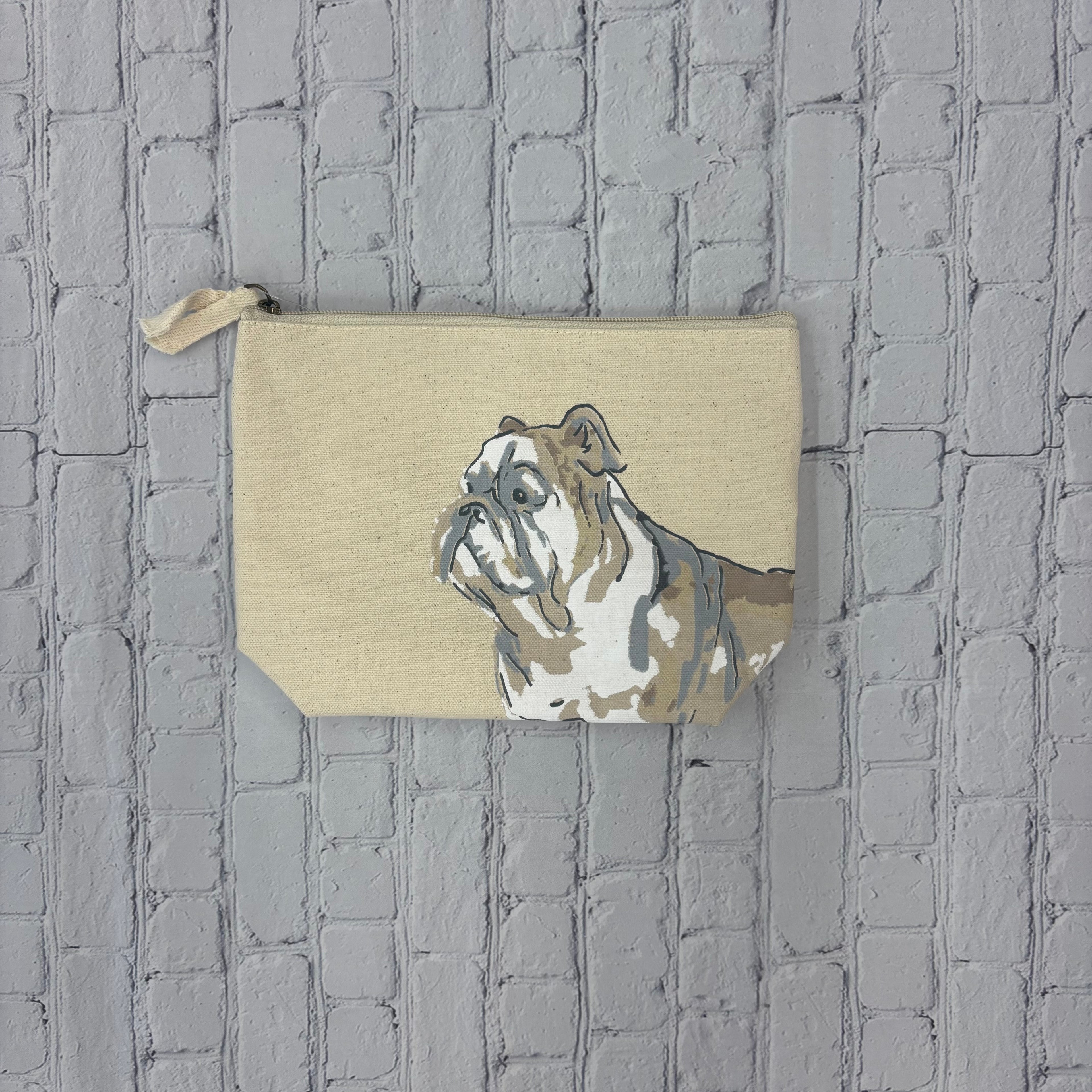 Cosmetic Bulldog Bag Love Realistic Live Bulldog