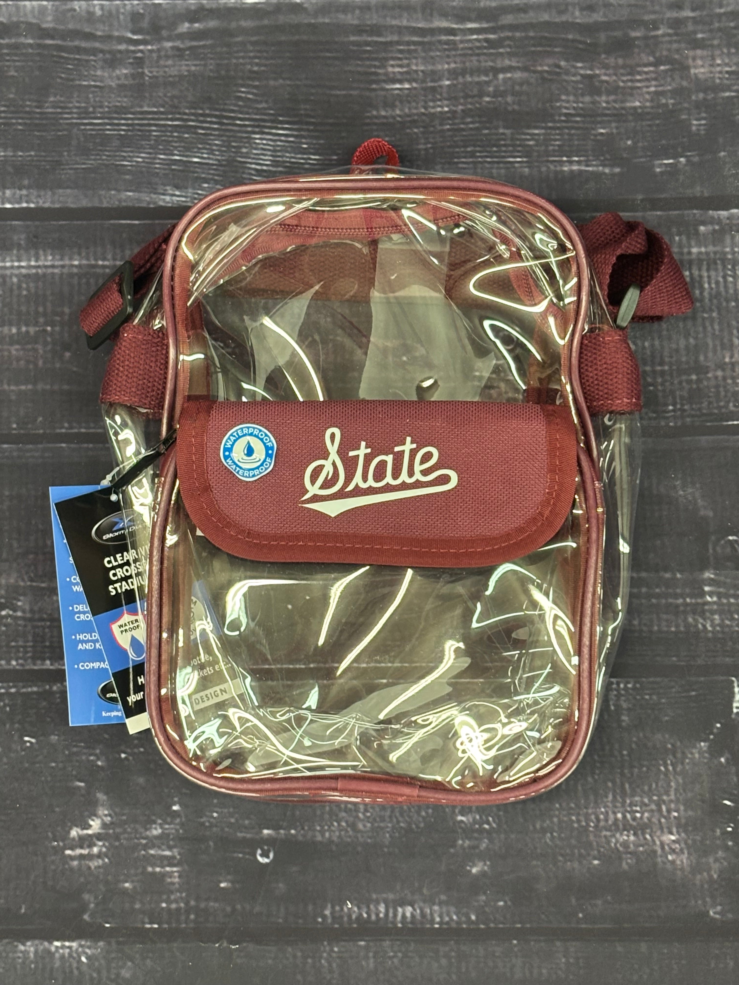 Storm Duds Tailgate Purse Clear Zip Front Pocket Verco Flap State W Tail