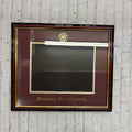 University Frames, Inc. Diploma Frame Petite Mahogany Gold Embossed Foil Seal Maroon Mat