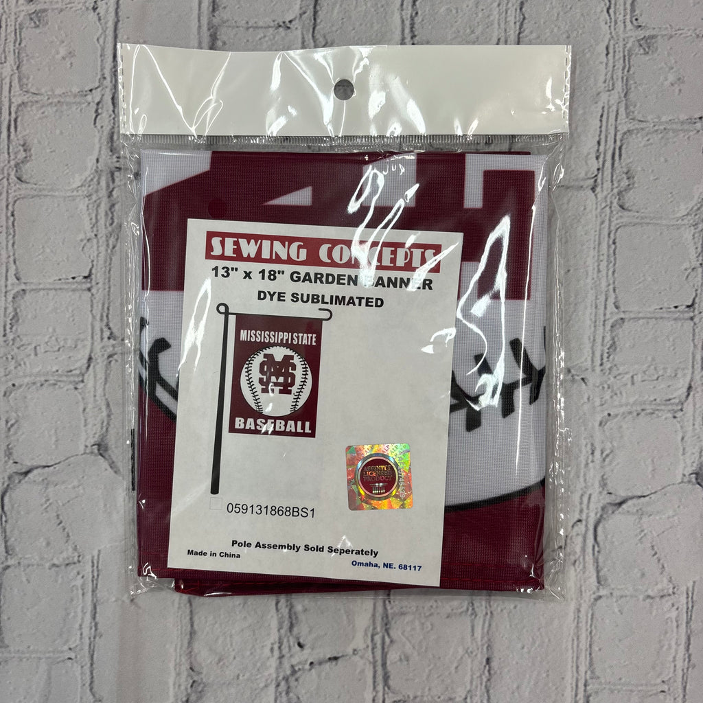 Sewing Concepts Inc Flag Grdn Mississippi State Baseball M-Over-S Baseball