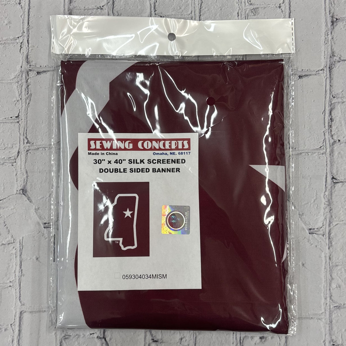Sewing Concepts Inc Flag Banner Dbl Side MS Shape W Star