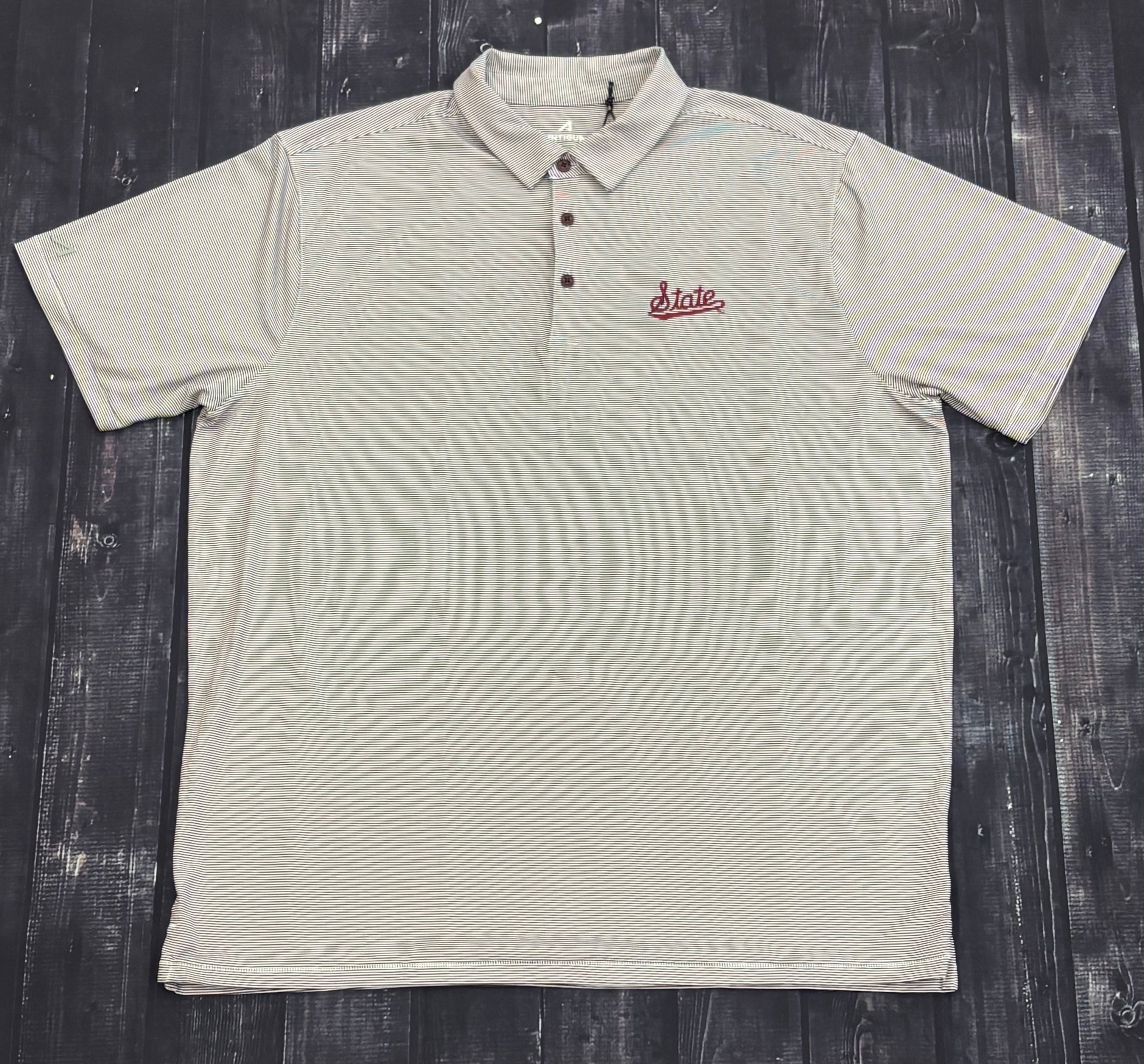 Men's Polo Twine Pinstripe M-State