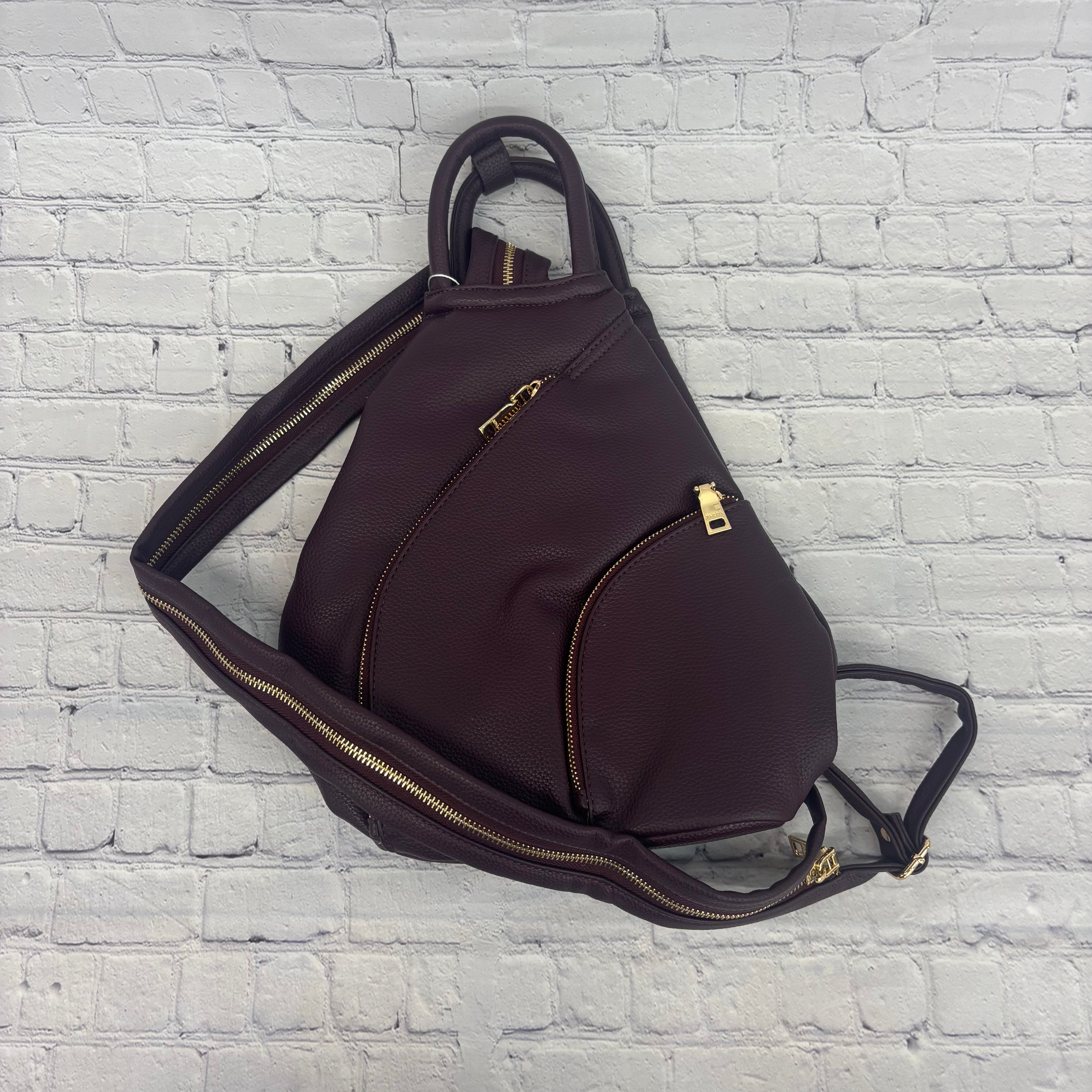 Jen & Co. Bkpk Maura Front Pockets W Gold Zp