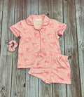 Youth Pajama Short Sleeve Bulldogs All Over