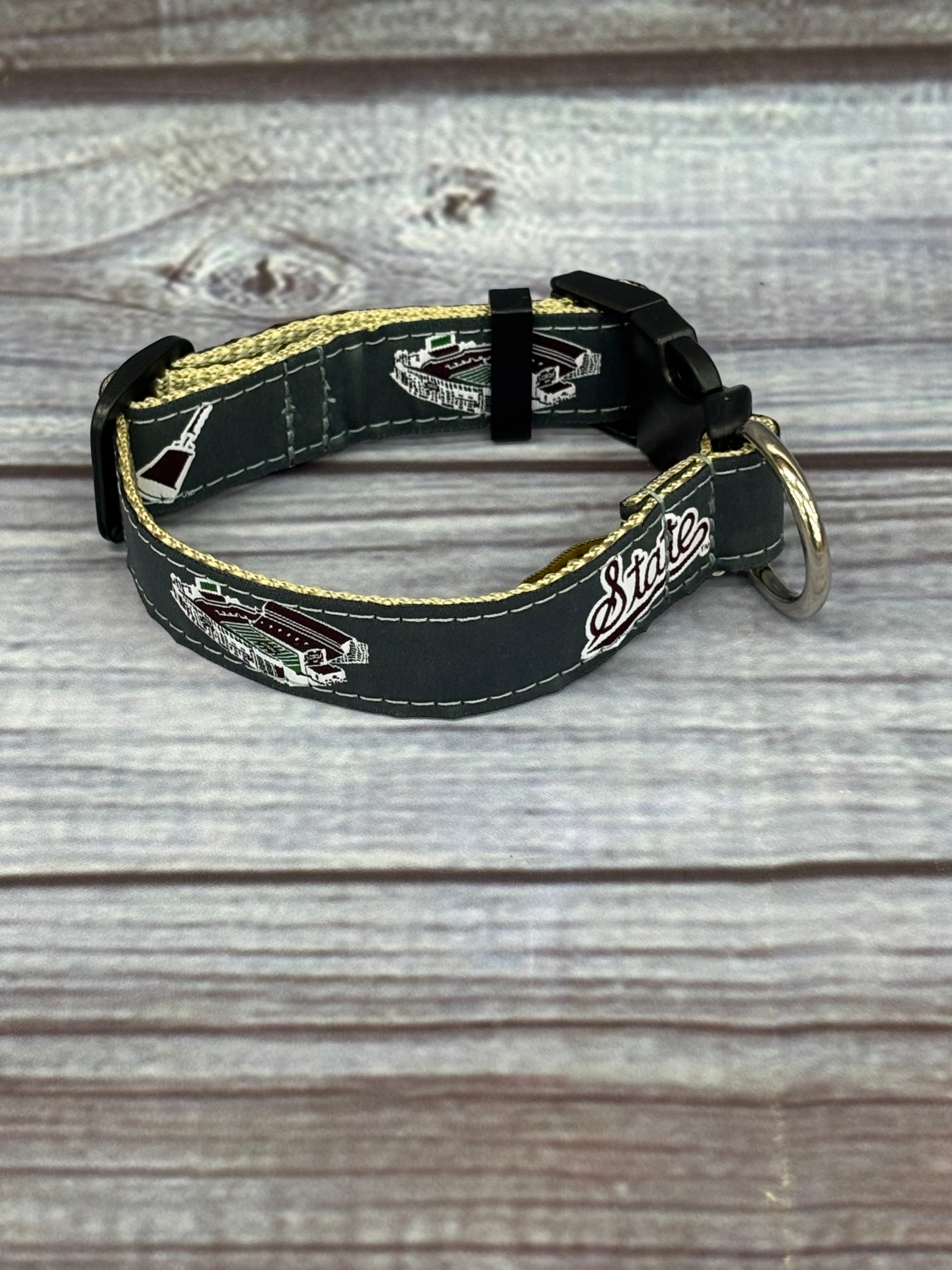 Dog Collar Ribbon Stadium Script State Cowbell