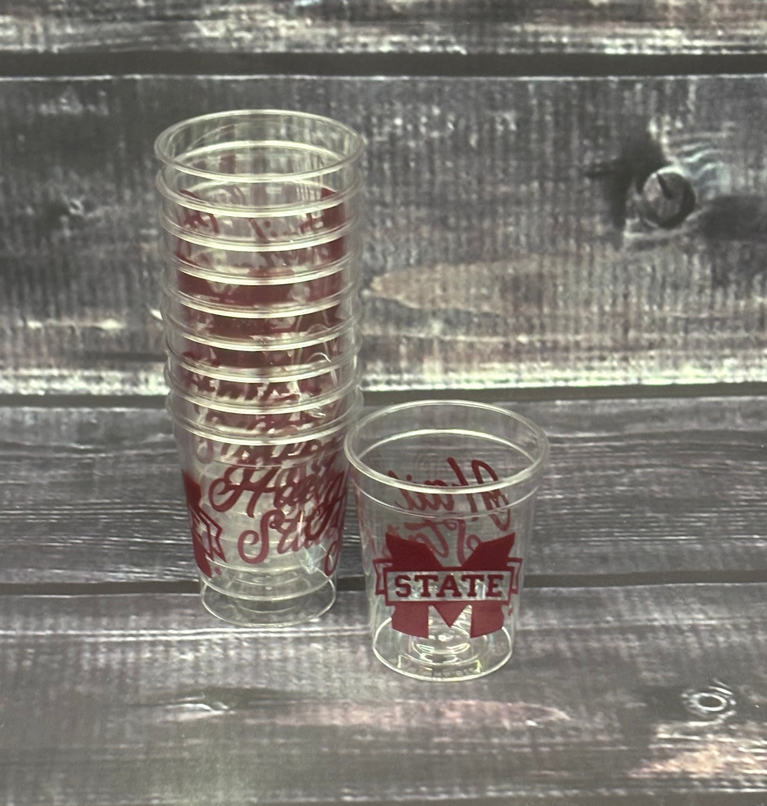 Shot Glass Plastic Slammer Hail State M-State
