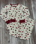Youth Pajama 2 Piece M-State Paw Various Logos All Over