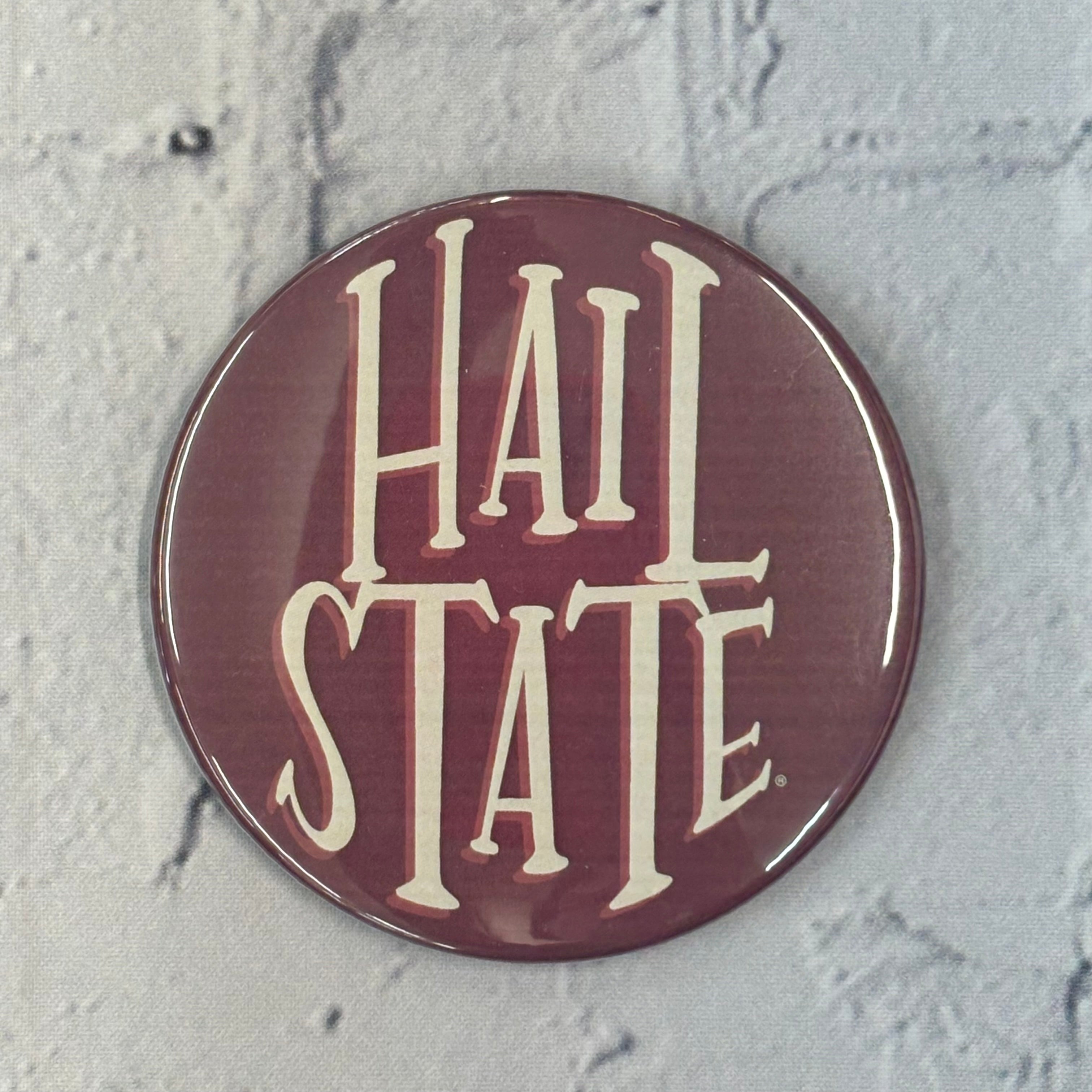 Cute As A Button Button Hail State Ivory Ltrs