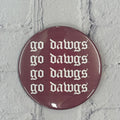 Cute As A Button Button Go Dawgs 4 X White Ltrs