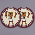 Magnolia Lane Magnolia Lane Car Coaster 2 Piece Set #1 Bully With Cowbell
