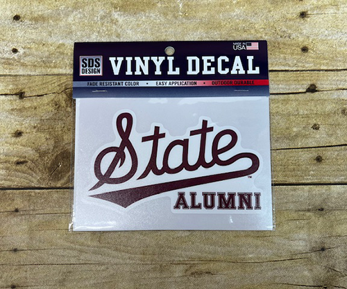 Sds Design Associates Auto Decal 6" State W Tail Over Alumni
