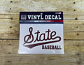 Sds Design Associates Auto Decal 6" State W Tail Over Baseball