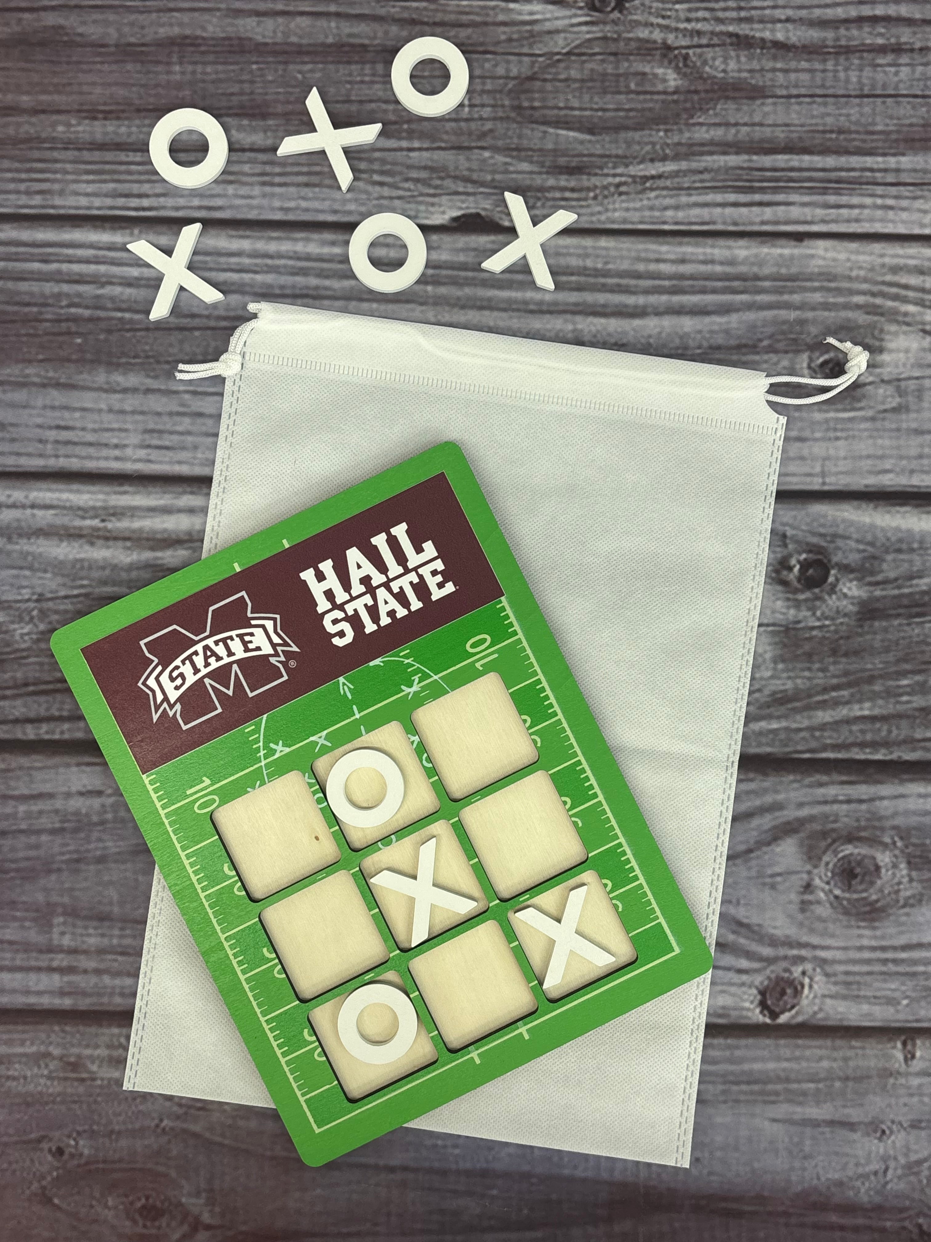 TIC-TAC-TOE Game Football Field M-State HAIL STATE