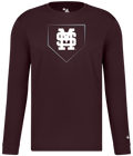 T-Shirt Long Sleeve B-Core Home Plate M-Over-S