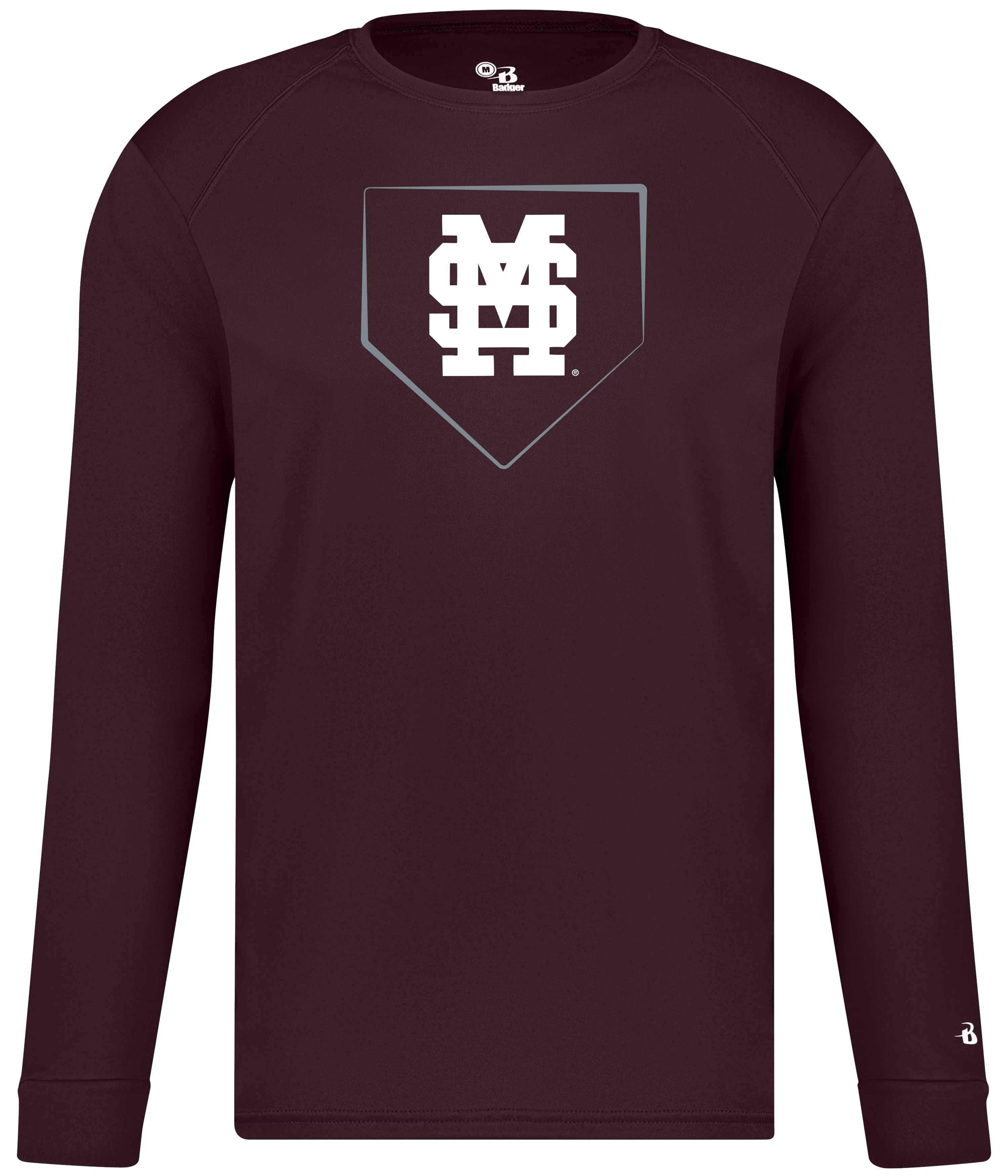 T-Shirt Long Sleeve B-Core Home Plate M-Over-S