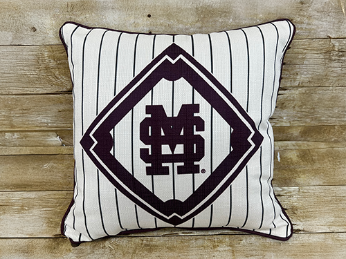 Pillow Baseball Diamond M-Over-S Pinstripe with Piping