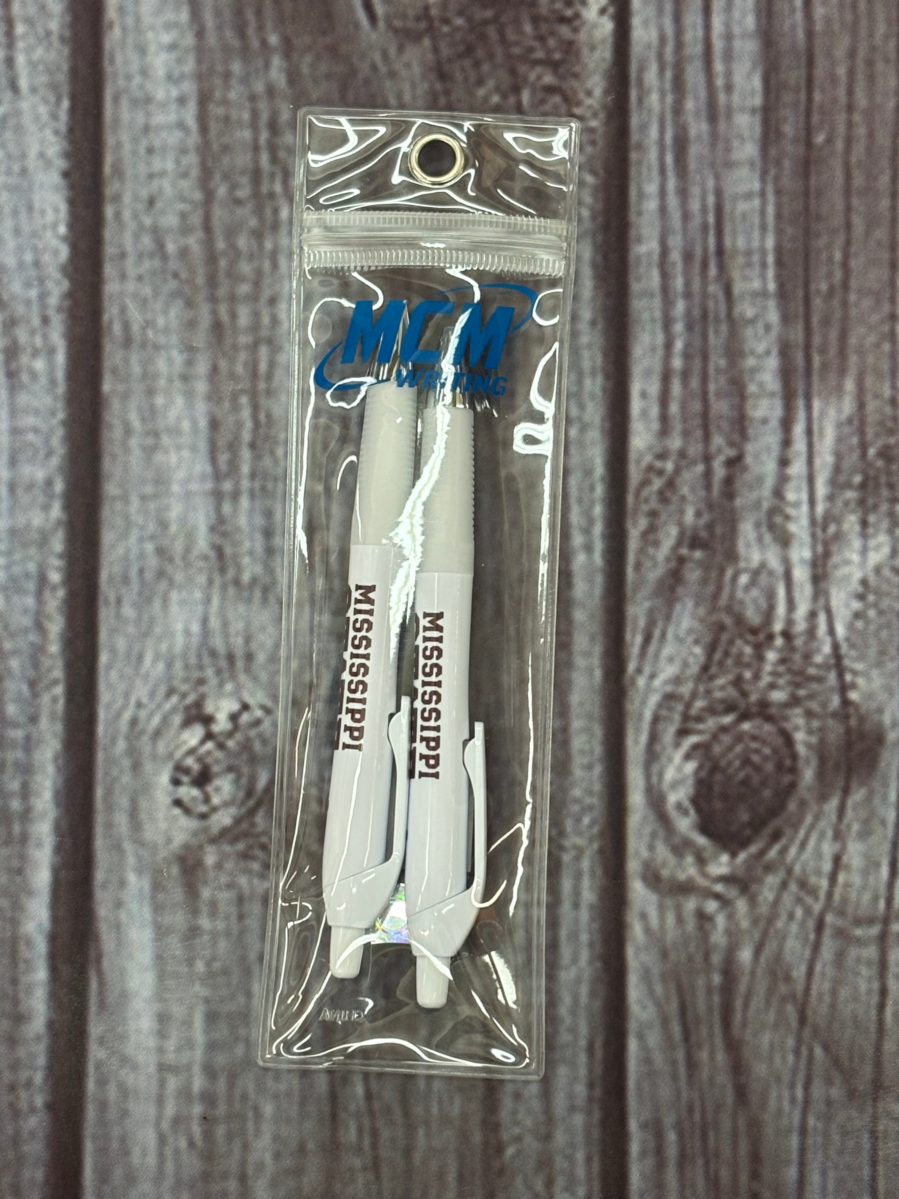 Pen 2 Pack Click Gel Stacked Wordmark