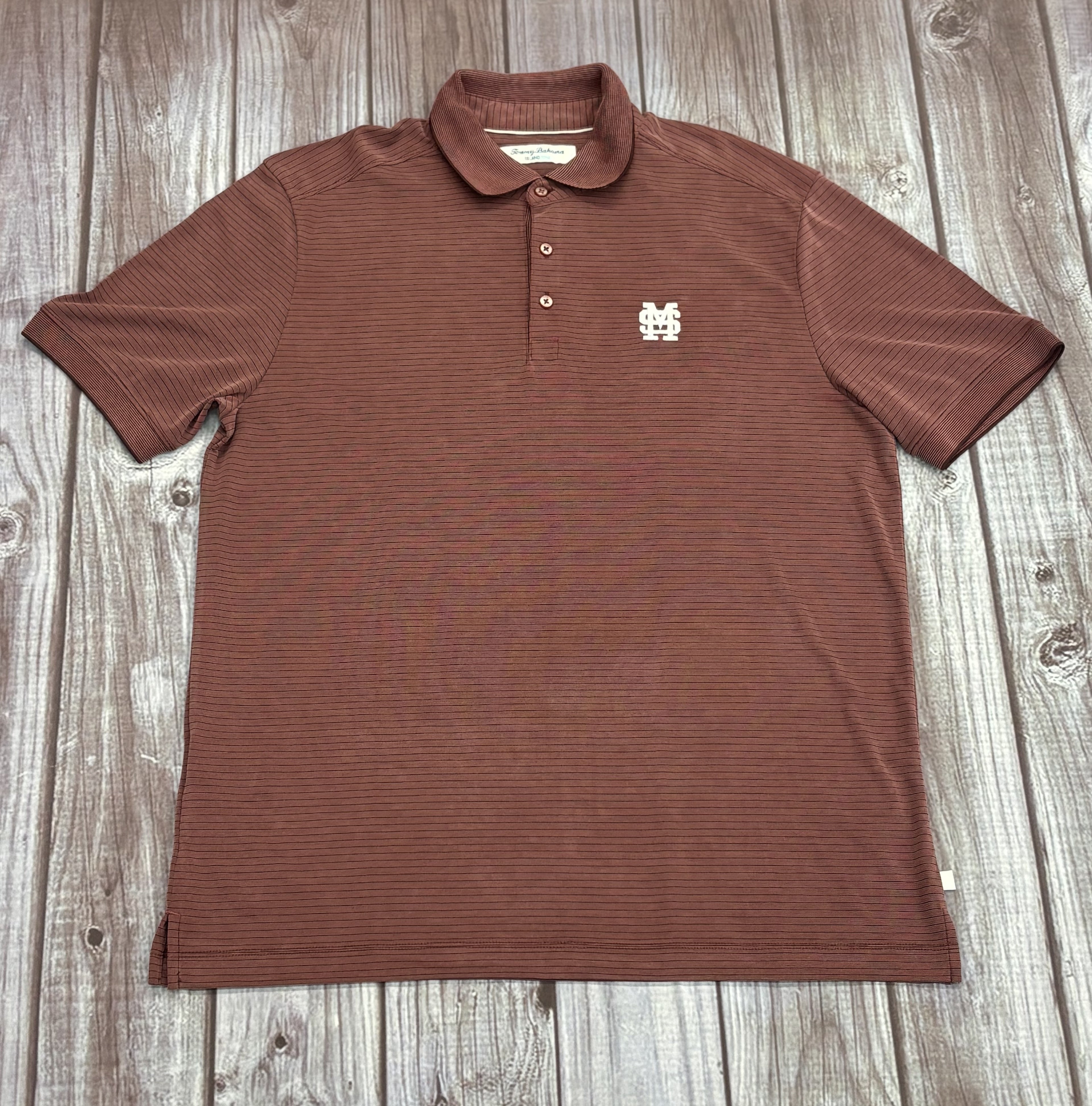 Tommy Bahama Polo Men's Bay Stripe M-Over-S