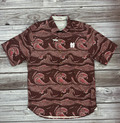 Tommy Bahama Camp Shirt Wavescape Oasis M-Over-S