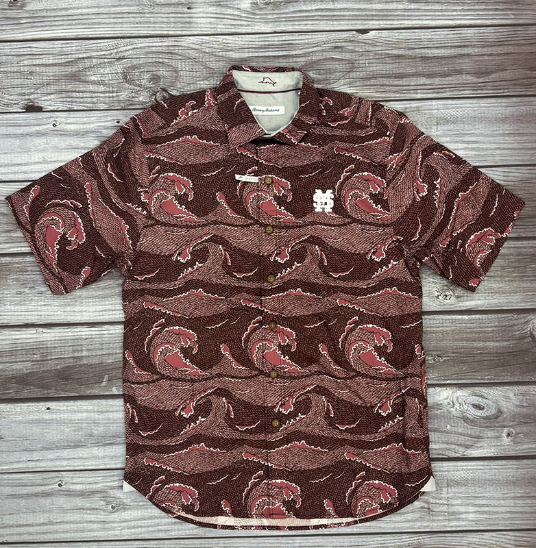 Tommy Bahama Camp Shirt Wavescape Oasis M-Over-S