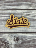Valiant Gifts Wholesale Home Magnet Wooden Script State